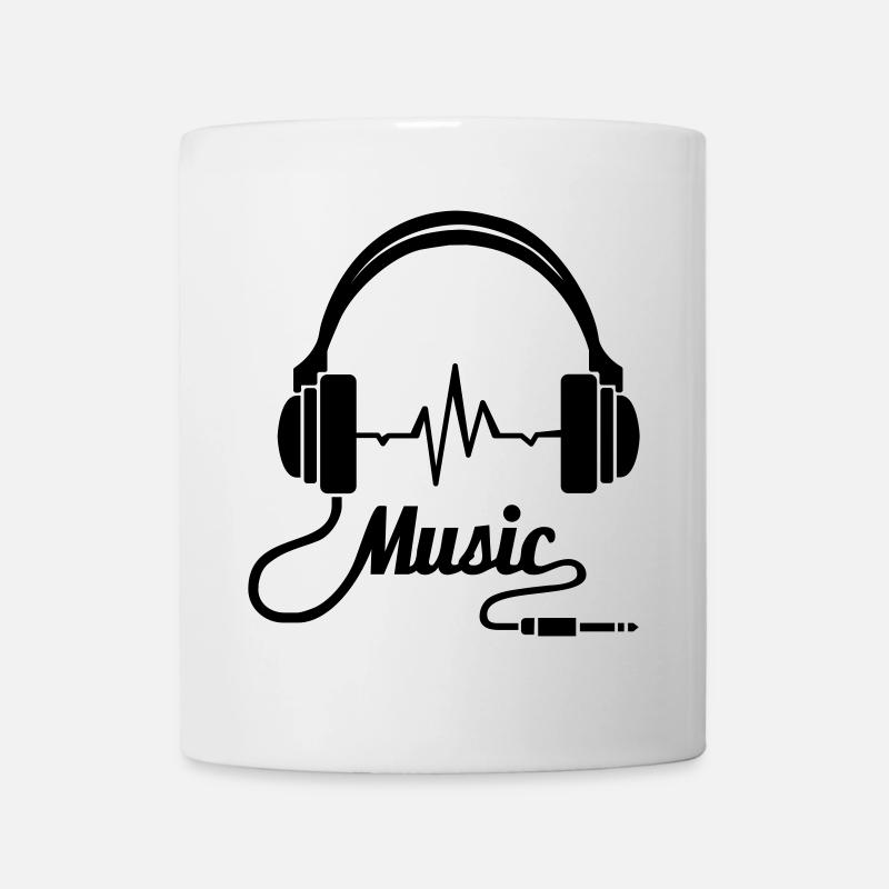 Ohrhörer Musik! - Tasse - Weiß