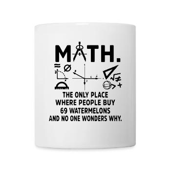 Math Teacher Shirt - Mug - white - Front