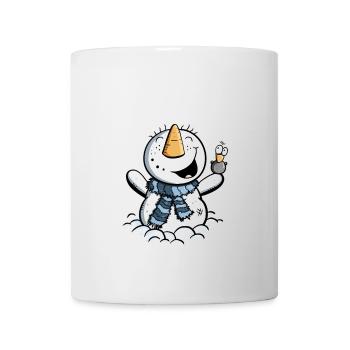 Cadeau de bande dessinée rire de bonhomme de neige I Noël - Mug blanc - blanc - Devant