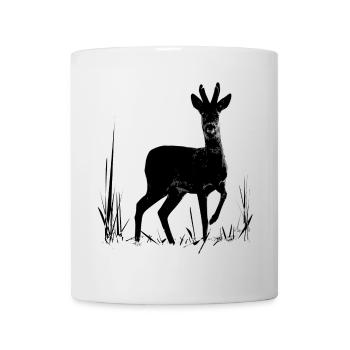 chevreuil chasse sanglier silhouette gibier chasse - Mug blanc - blanc - Devant