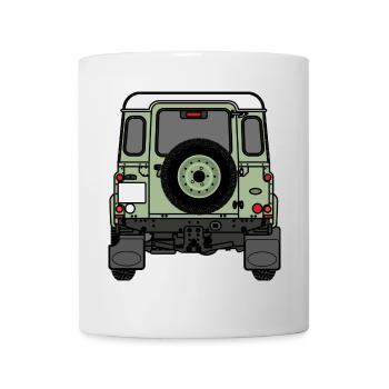Defender - Rear - Mug - white - Front