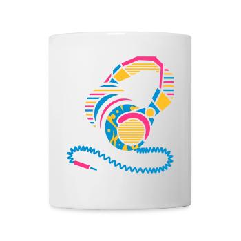 Headphones of patterns and stripes - Mug - white - Front