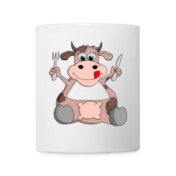 Ulkige Kuh hat Hunger - Tasse - Weiß - Vorne
