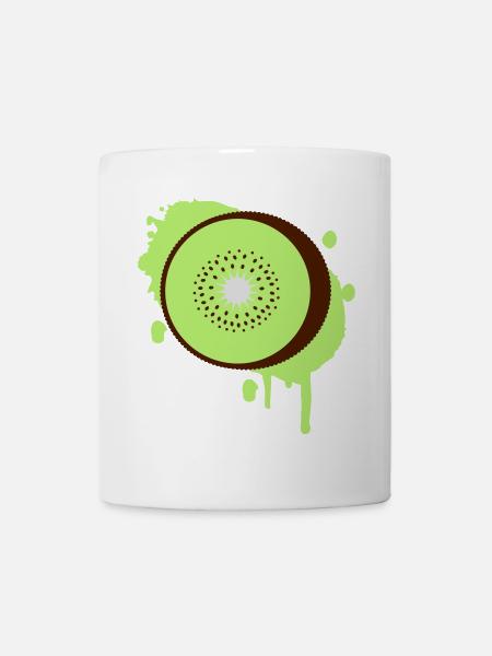 Kiwifrucht Graffiti - Tasse - Weiß