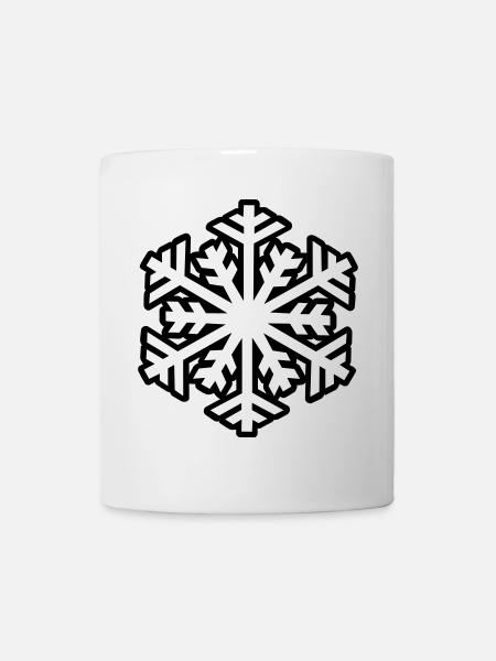 flocon de neige - Mug blanc - blanc