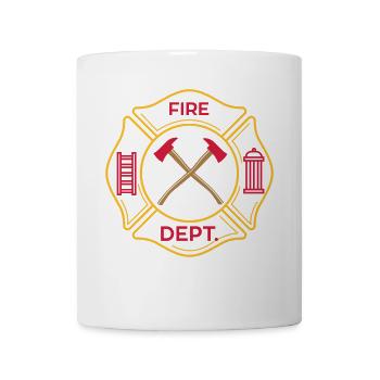 Groupe de pompiers pompiers - Mug blanc - blanc - Devant