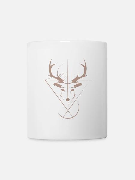 Deer Elk Symbol Logo icon Graphic Animals Antlers - Mug - white