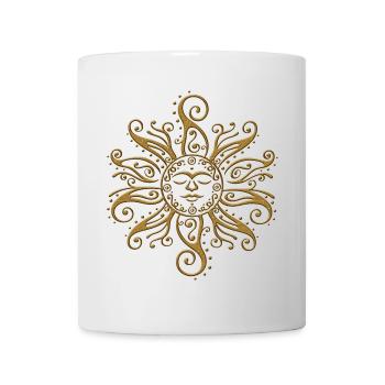 Golden sun tattoo midsummer summer - Mug - white - Front
