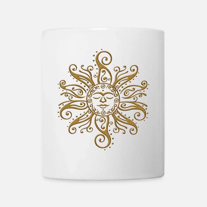 Golden sun tattoo midsummer summer - Mug - white