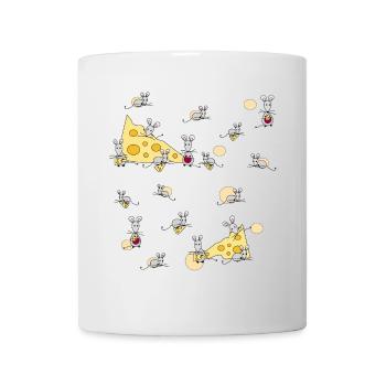 Mäusefrühstück - Kindermotiv - Tasse - Weiß - Vorne