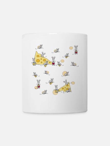 Mäusefrühstück - Kindermotiv - Tasse - Weiß
