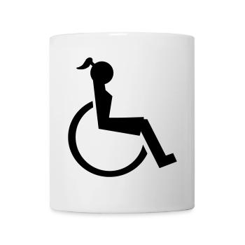 Dame im Rollstuhl Illustration # - Tasse - Weiß - Vorne