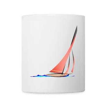 Segelboot Geschwindigkeit - Tasse - Weiß - Vorne