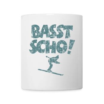 Basst Scho! Après-Ski Wintersport Skifahren - Tasse - Weiß - Vorne