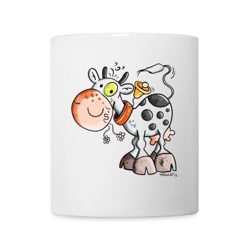 Niedliche Kuh - Tasse - Weiß - Vorne