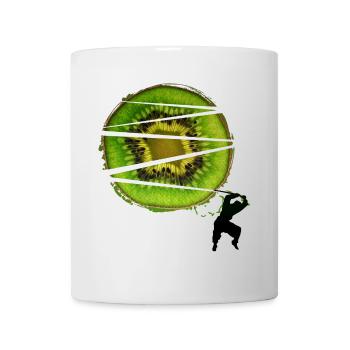 Kiwi-Ninja - Tasse - Weiß - Vorne