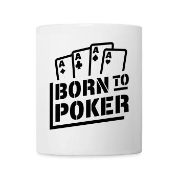 Born to Poker (lettrage) - Mug blanc - blanc - Devant