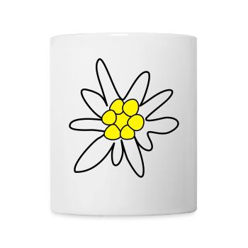 Edelweiss, fleur - Mug blanc - blanc - Devant