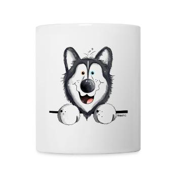Happy Husky - Mug blanc - blanc - Devant