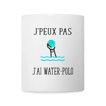 j' peux pas j'ai water-polo - Mug blanc - blanc - Devant