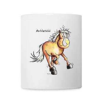 Pferdchen läuft - Pferd - Pferde - Fuchs - Fohlen - Tasse - Weiß - Vorne