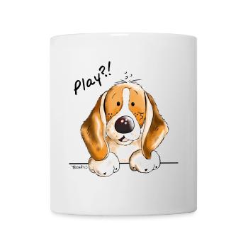 Süßer Beagle - Hund - Hunde - Dog - Comic - Tasse - Weiß - Vorne