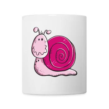Schnecki Schnecke - Schnecken - Weinbergschnecke - Tasse - Weiß - Vorne