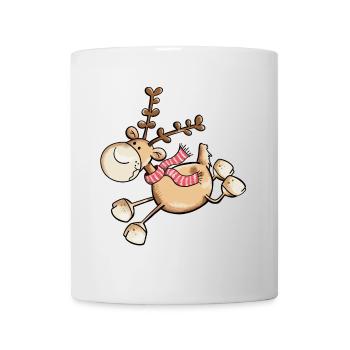 Flinkes Rentier - Rentiere - Ren - Weihnachten - Tasse - Weiß - Vorne