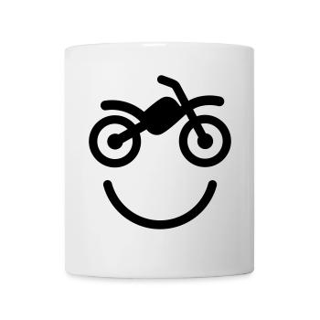 Happy off the road motocross smiley - motorcycle - Mug - white - Front