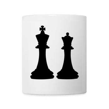 Chess King & Queen - Mug blanc - blanc - Devant