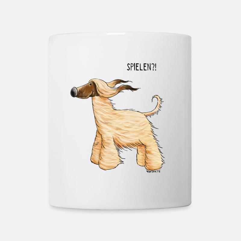 Süßer Afghanischer Windhund - Afghan - Hund - Tasse - Weiß