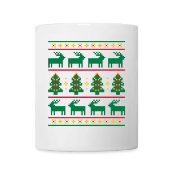 Norweger-Muster (Winter) 03.1 - Tasse - Weiß - Vorne