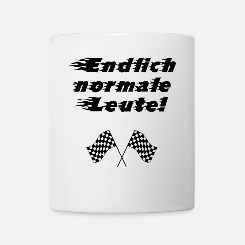 Endlich normale Leute - Rallye - Tasse - Weiß