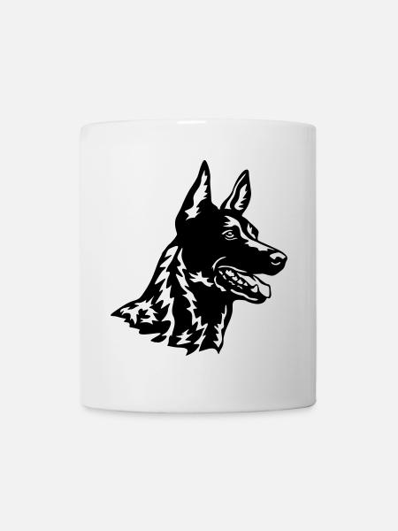 Hollandse Herder head - Mug - white