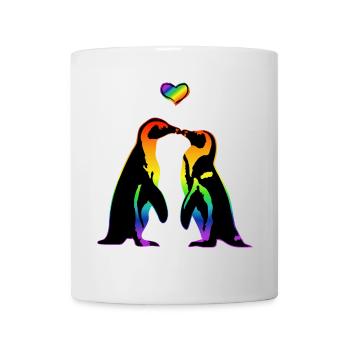 LGBT schwule verliebt Pinguine - Tasse - Weiß - Vorne