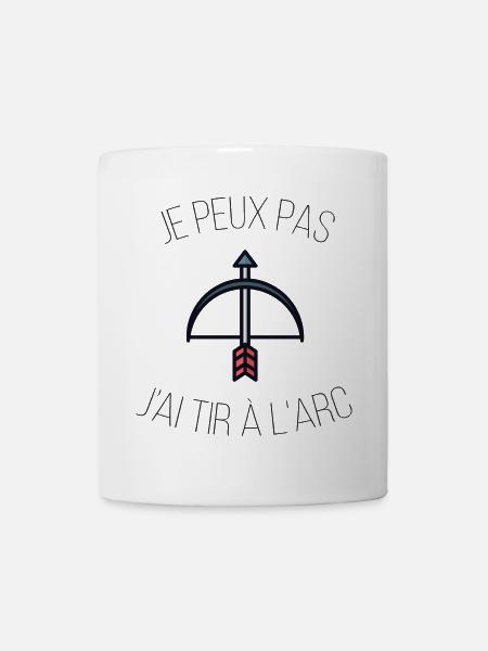 je peux pas j ai tir a l'arc - Mug blanc - blanc