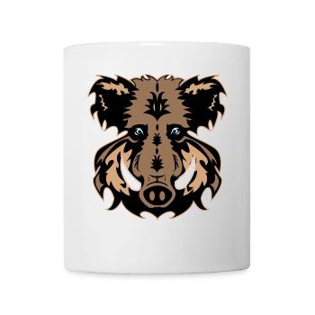 Chemise Sanglier Basse - NOUVEAU comme masque facial - Mug blanc - blanc - Devant