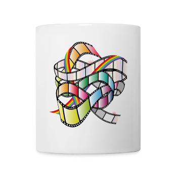 bande de film rétro colorée -LGBT films- - Mug blanc - blanc - Devant