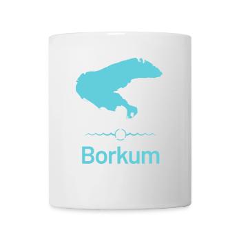 Borkum | Design-Landkarte - Tasse - Weiß - Vorne