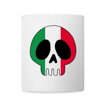 Schädel Tattoo italienische Flagge - Tasse - Weiß - Vorne