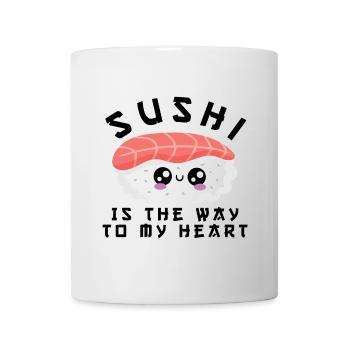Sushi ist der Weg zu meinem Herzen, Sushi-Liebhaber - Tasse - Weiß - Vorne