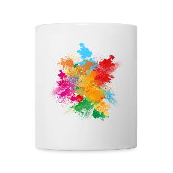 Color powder explosion of colored color powder - Mug - white - Front
