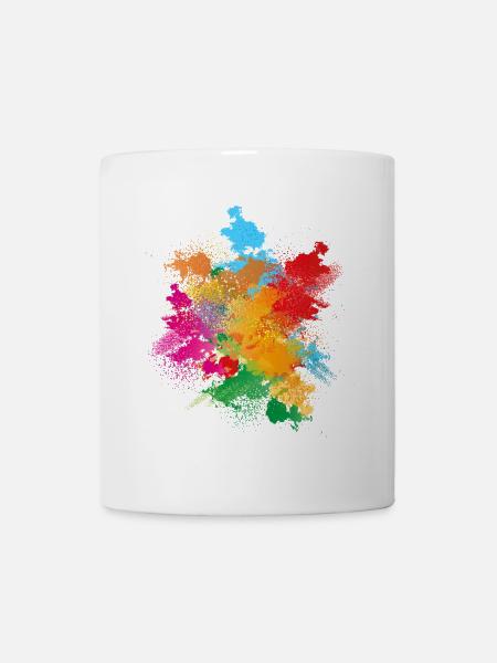 Explosion de poudre de couleur de poudre de couleur - Mug blanc - blanc