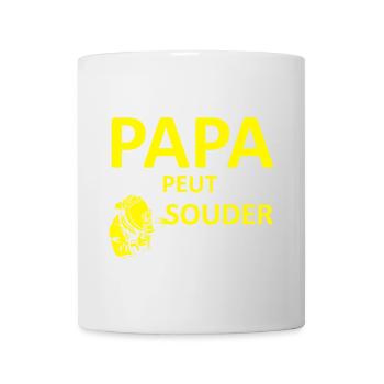 Papa peut souder - Mug blanc - blanc - Devant