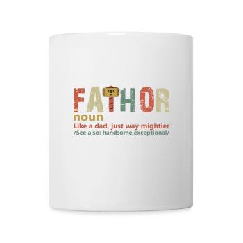 Vater wie Papa nur viel mächtiger Vatertag thor - Tasse - Weiß - Vorne