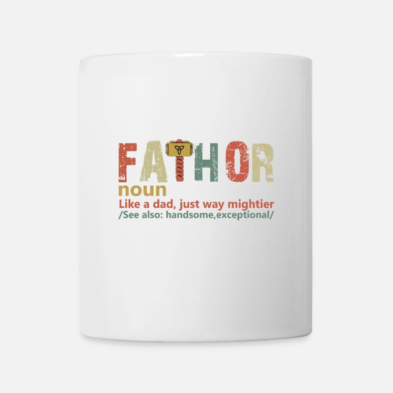 fathor like dad just way mightier fathers day thor - Mug - white