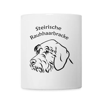 Steirische Rauhhaarbracke Portrait - Tasse - Weiß - Vorne