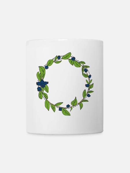 heidelbeer Kranz - Tasse - Weiß