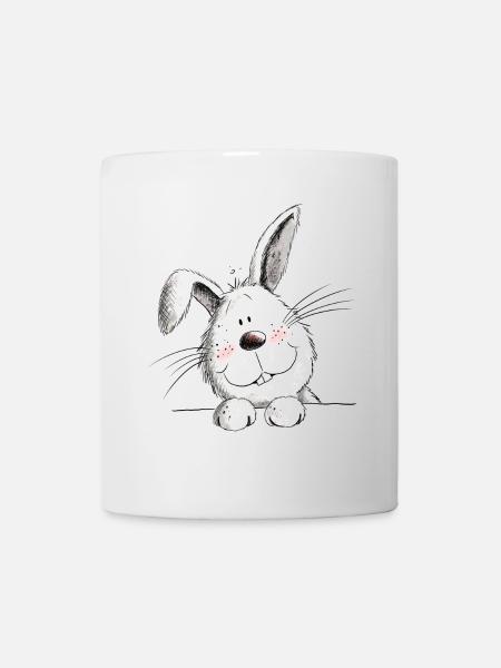 Lapin drôle I lapin motif lapin - Mug blanc - blanc