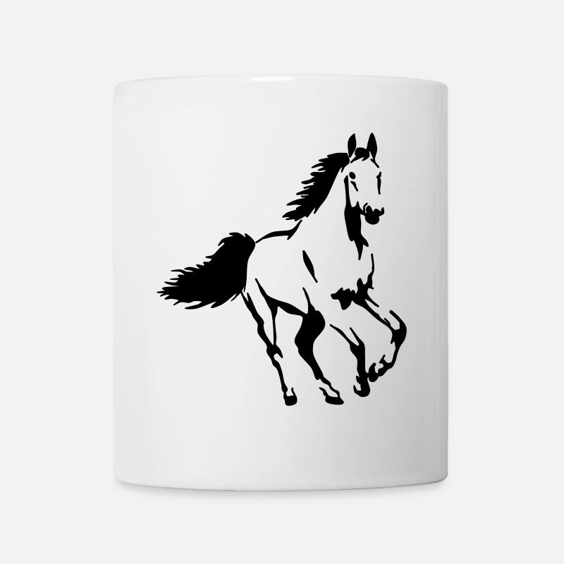Cheval Animal Étalon Mare Poulain - Mug blanc - blanc